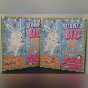 Lot Of 2 Kids Bunny's Big Craft Storybook And Activity Pack With Stickers New